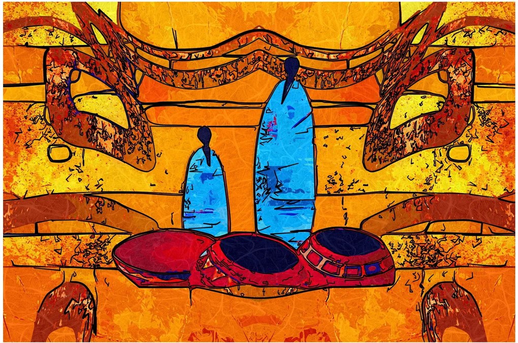 Kép - Ősi festészet (90x60 cm)