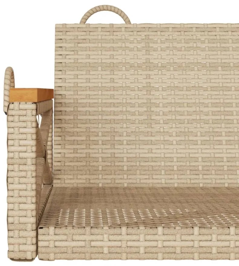 bézs polyrattan hintapad 63 x 62 x 40 cm