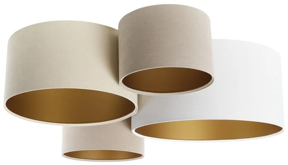 Mennyezeti lámpa SPACE 4xE27/60W/230V bézs/fehér/arany