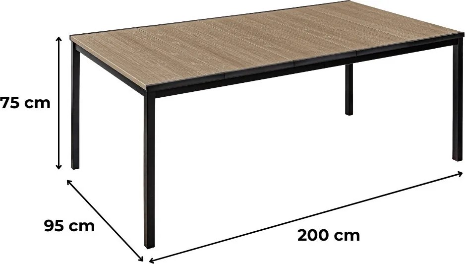 Rowen Large 8+1 kerti bútor garnitúra szett kőris-grafit