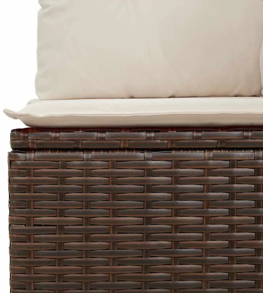 Kerti kanapé párnával Barna Poli rattan