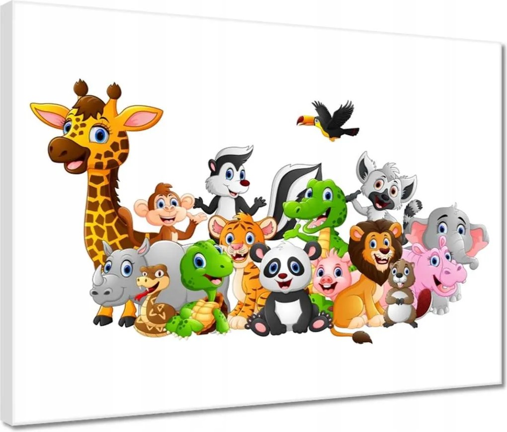 Vászonkép 40x30 Vidám állatcsoport