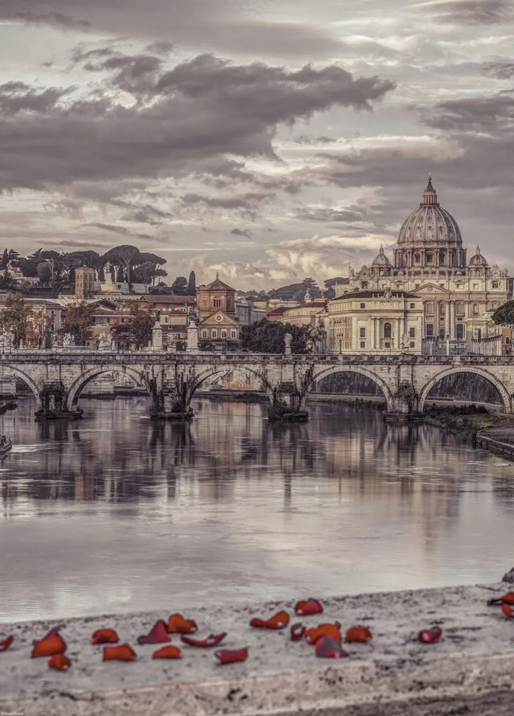 Poszter 39,5x55cm Kilátás a Basilica di San Pietro-ra a Vatikánban 2, Assaf Frank