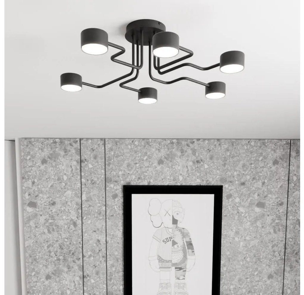 Csillár KURAGE 6xGX53/12W/230V fekete