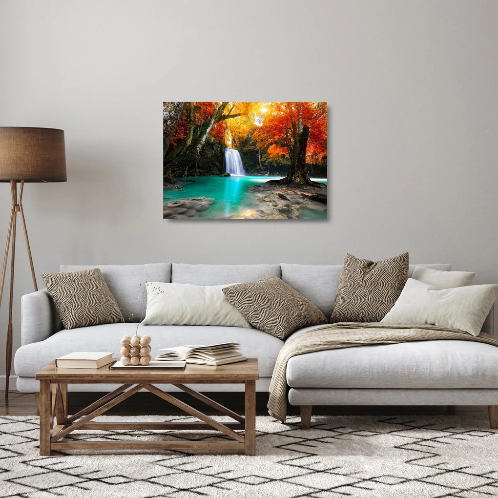Kép - Smaragd lagúna (üvegen) (70x50 cm)