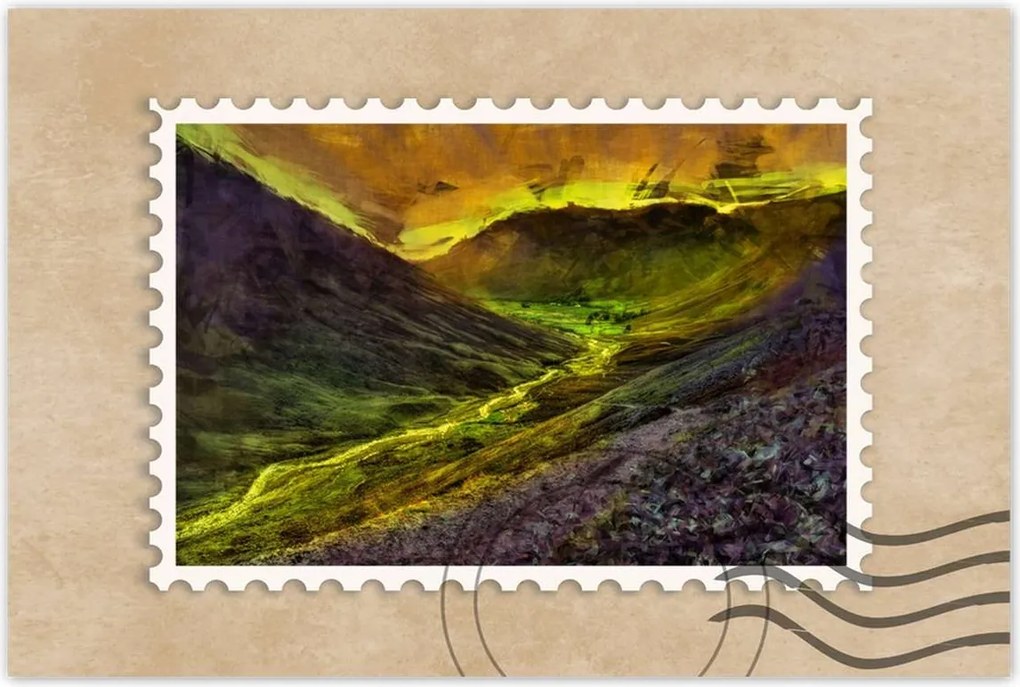 Poszterek 60x40 Folyó a völgyben Tájkép