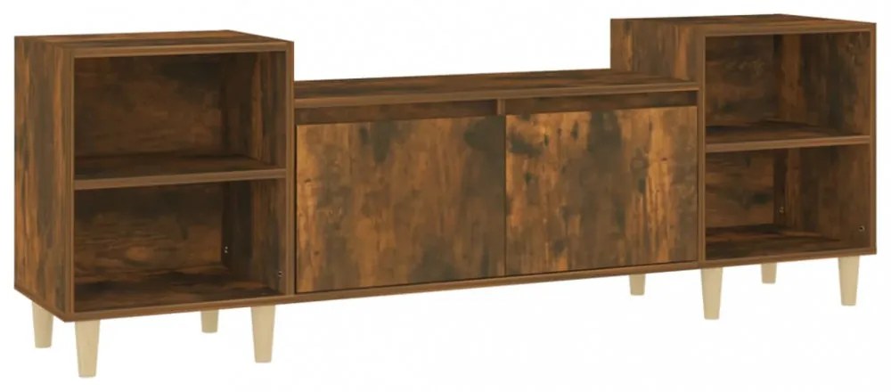 füstös tölgy színű szerelt fa TV-szekrény 160x35x55 cm
