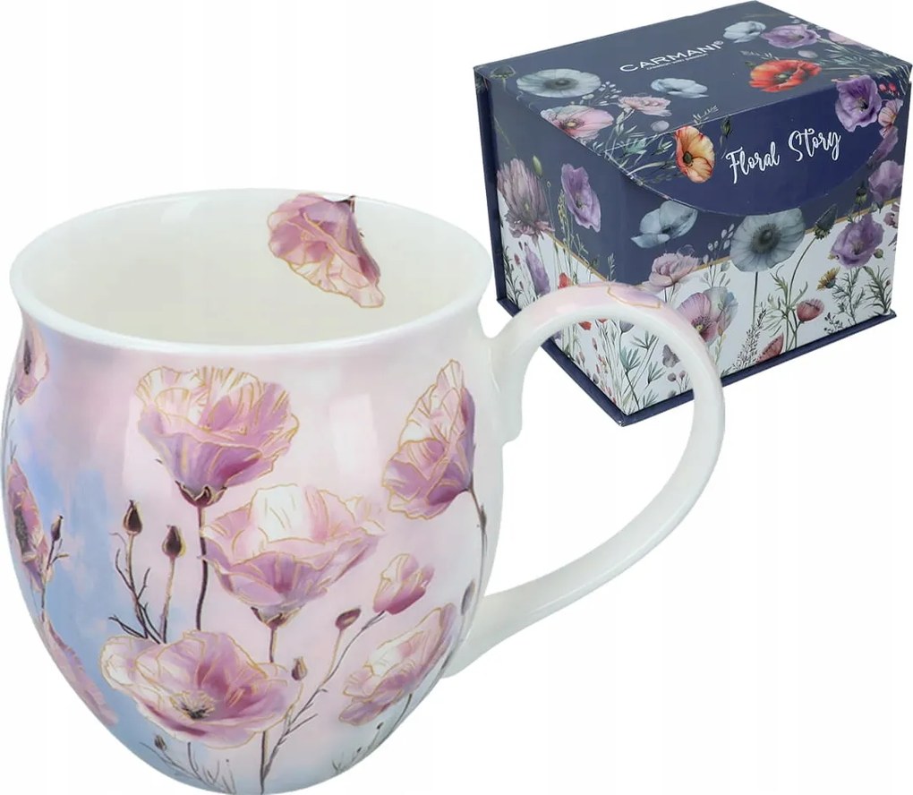 Csodálatos Porcelán bögre Hordó Mezei Virágok 430ml