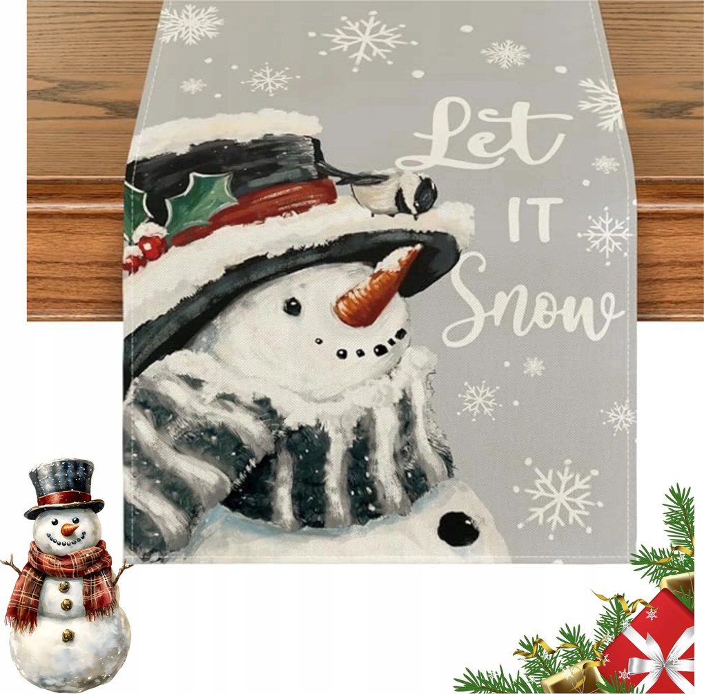 Asztalterítő karácsonyi dekorációs szalvéta Karácsony 240x40