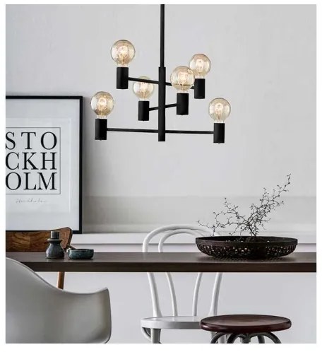 Markslöjd 107281 - Csillár zsinóron CAPITAL 6xE27/60W/230V