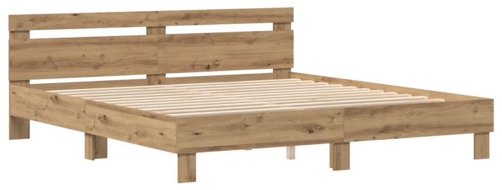 Fa ágykeret Kézműves tölgy Tömör tölgyfa 200 x 200 cm Ágykeret