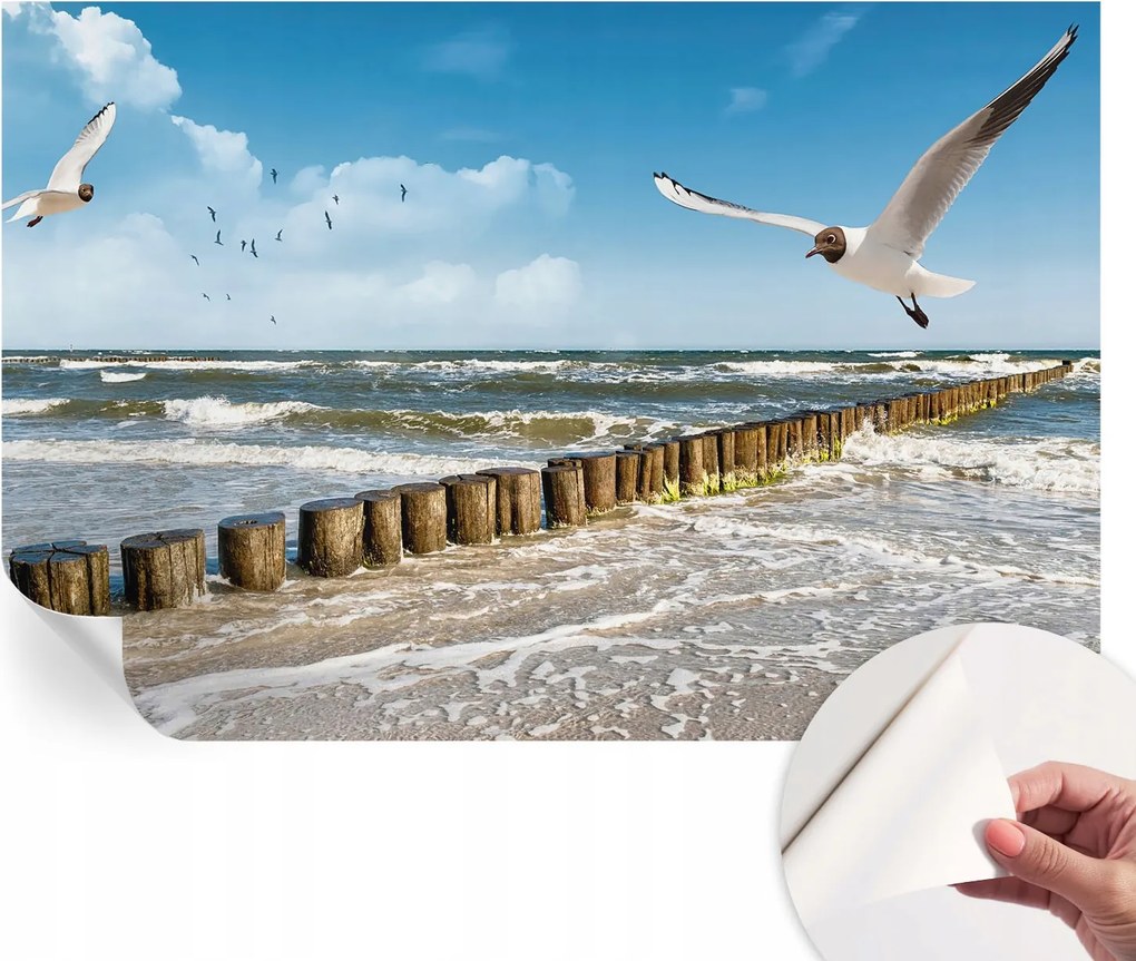 Modern öntapadós fali fotótapéta Tengerparti tájkép 104x70 cm