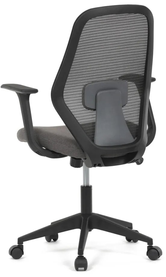 Scaun de birou pivotant de culoare neagră cu mecanism de balansare. KA-V3149