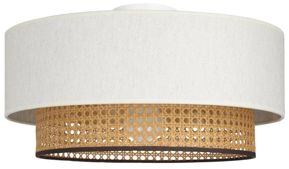 Mennyezeti lámpa NATIA 1xE27/60W/230V, fehér/barna