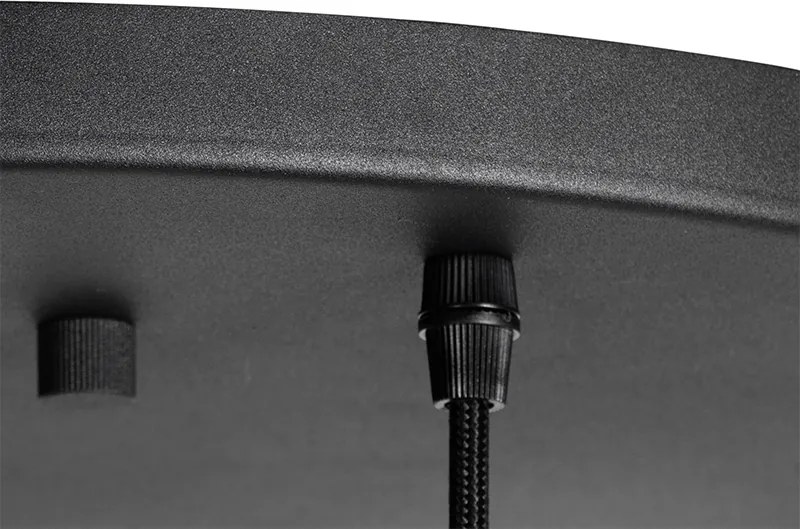 Okos függőlámpa fekete arany üveggel, 7 izzóval, 7 Wifi A60-as izzóval - Pallon