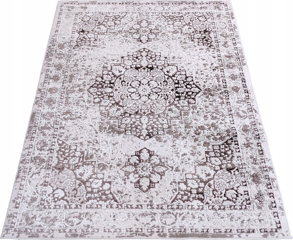 Szőnyeg 160x220 Vintage Bézs Barna Nappali Puha Kétszintes