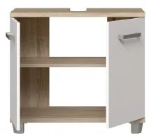 VENOM fürdőszobai szekrény, fehér/sonoma tölgy