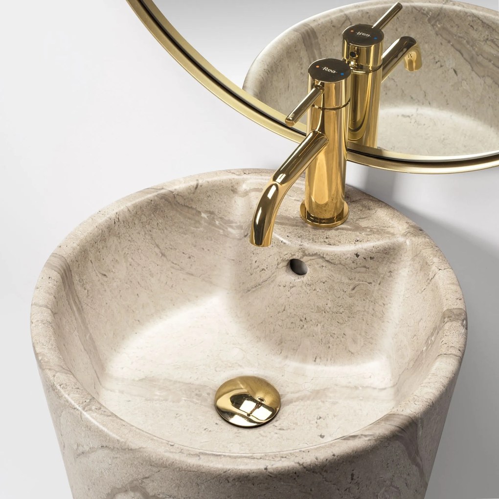 Szabadon álló mosdó Blanka Natural Matt Marble