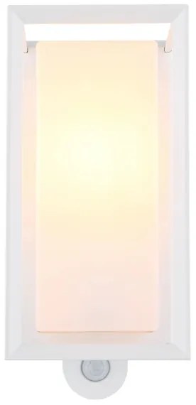 Globo 31982WS - Érzékelős kültéri fali lámpa LOGANA 1xE27/60W/230V IP44 fehér