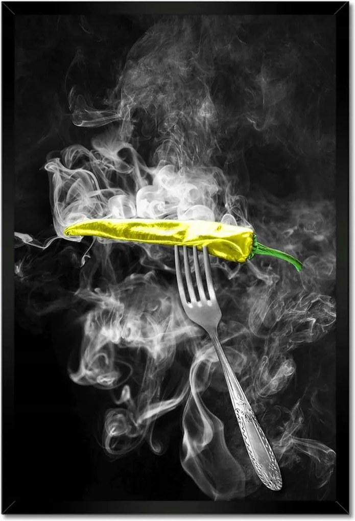 Poszterek keretben 40x60 Sárga paprika a villán