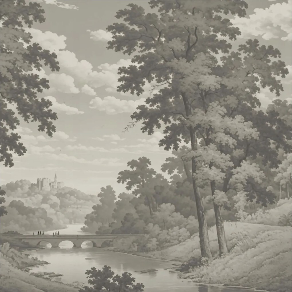 Dekoratív Fotótapéta Hálószobába Kastély és híd 250x250 Ragasztó