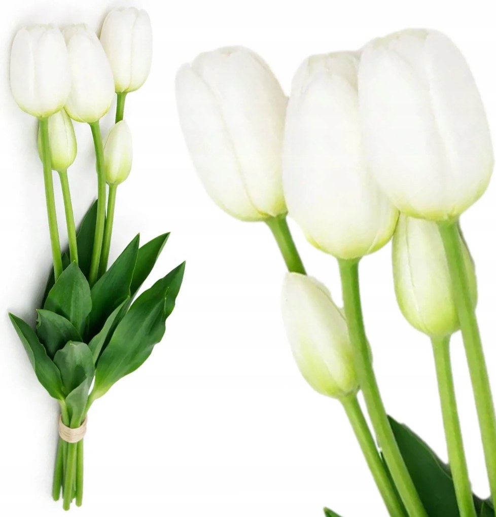 Tulipán Műgumi 46CM Művirág Élő Tulipán Csokor