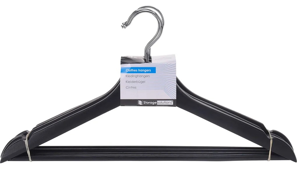 Storage Solutions 4 db-os fa fogas készlet,fekete
