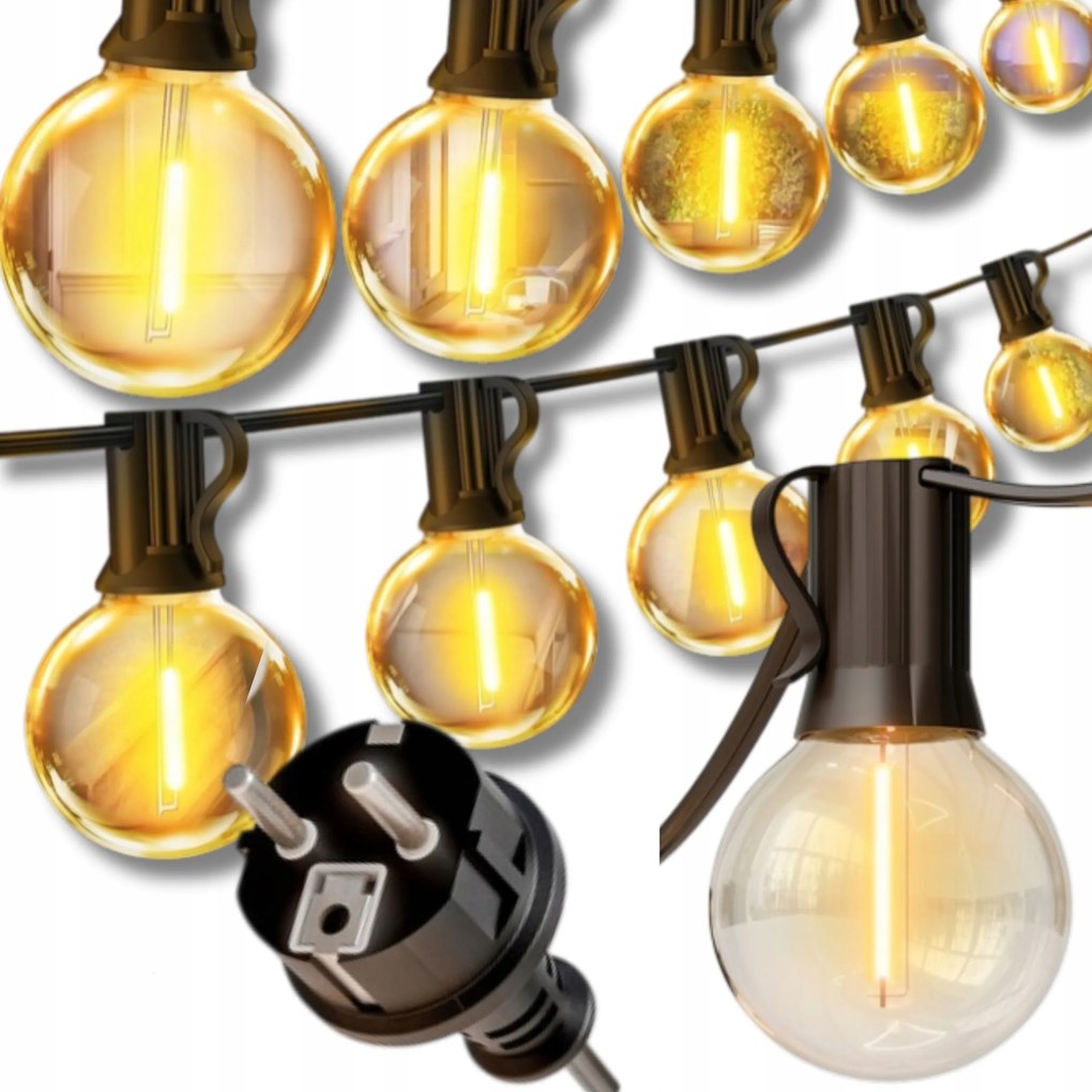 Kerti Fényfüzér 20M Izzók Ingyen