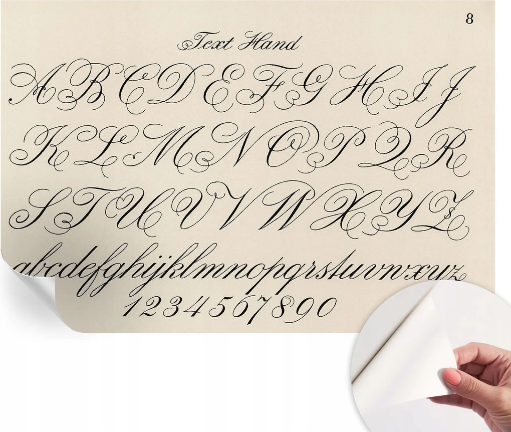 Öntapadós tapéta Fali furnér 3D hatás Kalligrafikus írás 104x70 cm