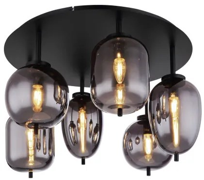 GLOBO 15345-6D BLACKY I Glamour Mennyezeti Lámpa IP20