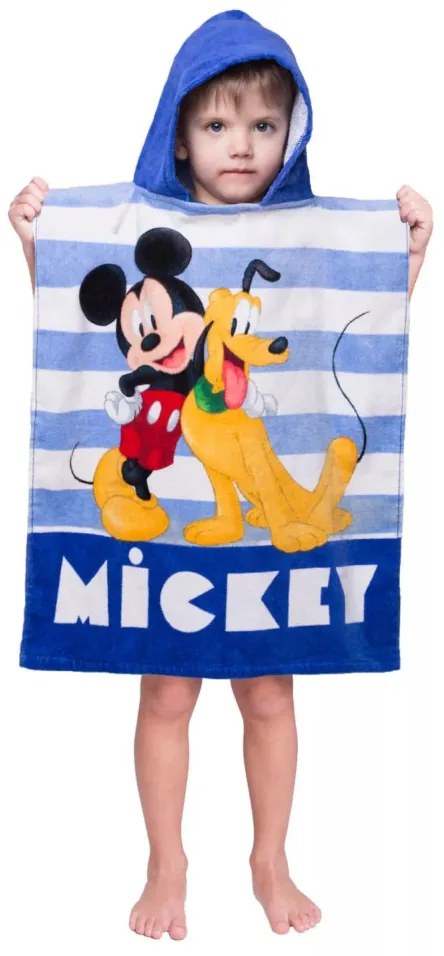 Disney Mickey Stripe strand törölköző poncsó 50x115cm
