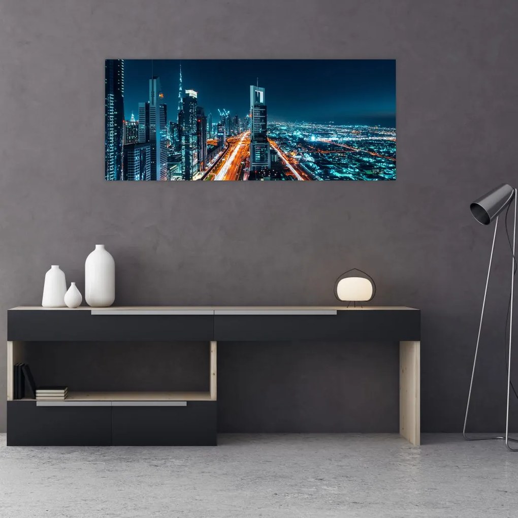 Kép - Dubai éjszaka (120x50 cm)