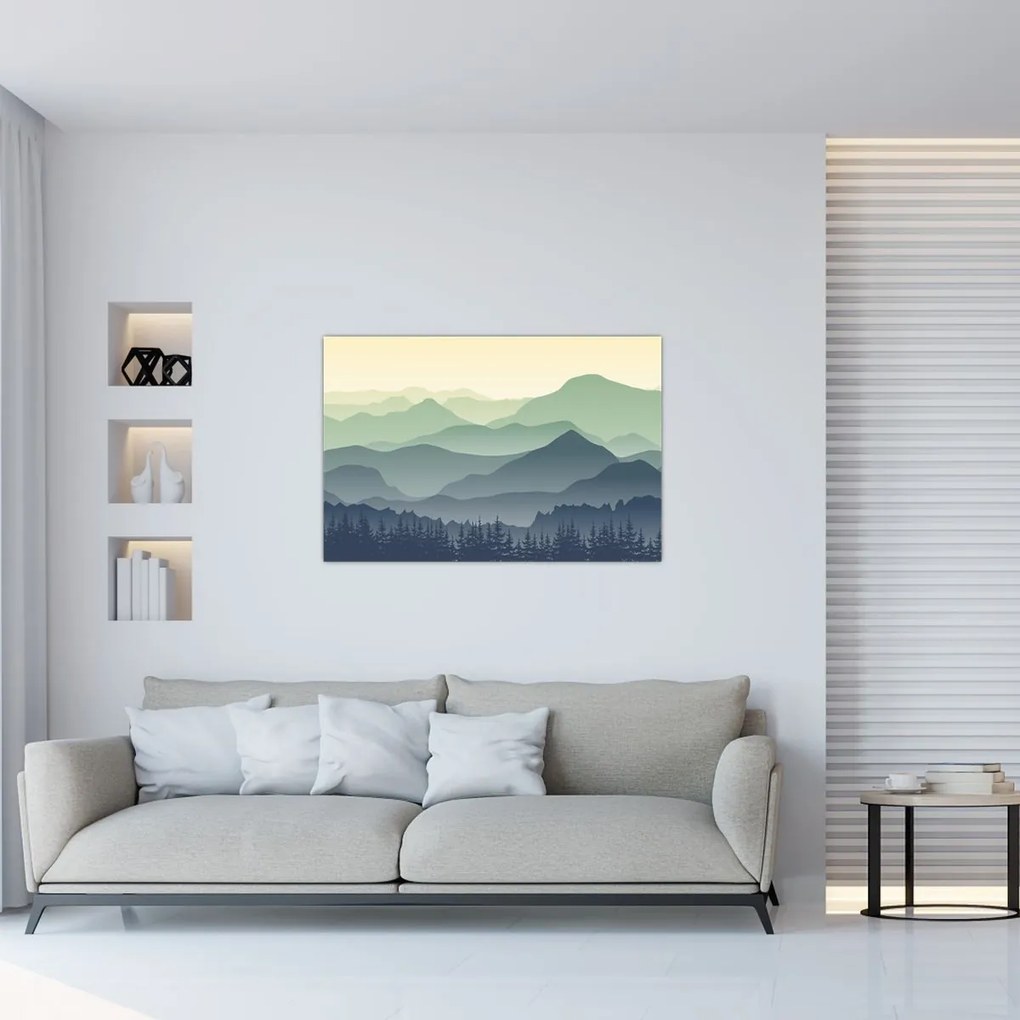 Kép - Forest Mountain (90x60 cm)