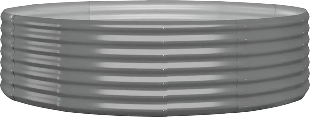 vidaXL szürke horganyzott acél kerti magaságyás 140x140x36 cm