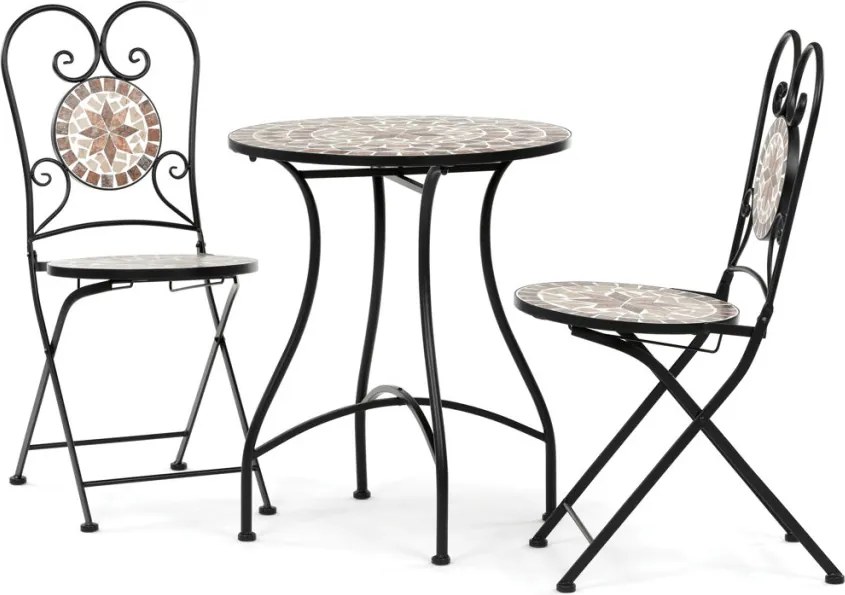 Kerti bútor szett, fém, kerámia mozaik, US1600 SET