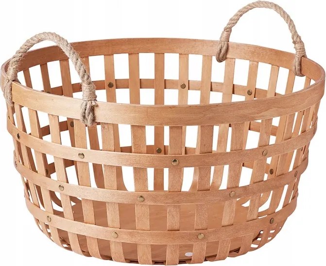 Ikea Vaxthus nyárfa kosár/kézzel készített 50x27 cm