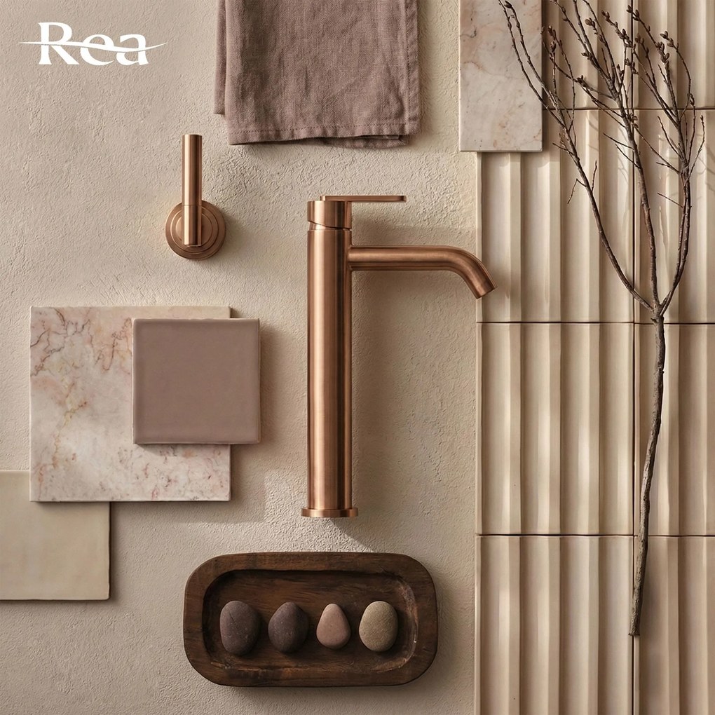 Rea Ontario, magas mosdócsaptelep H-300, matt réz, REA-B0971