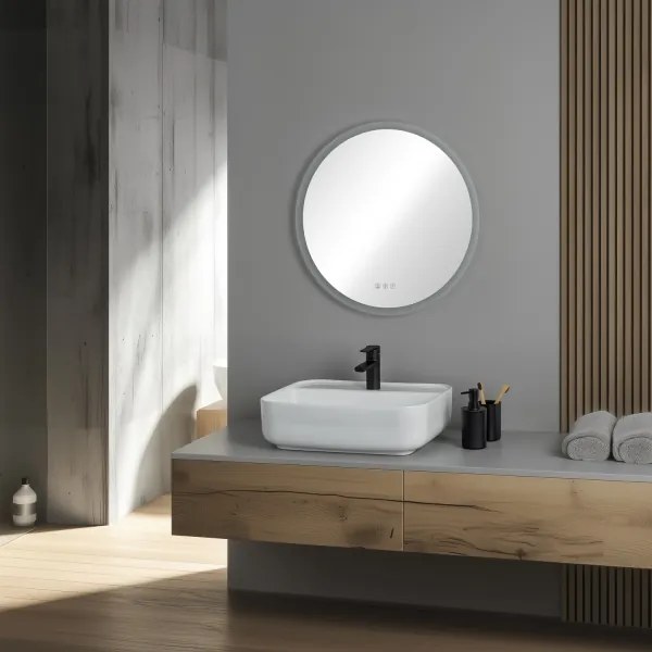 Brilagi-LED RGBW dimmelhető, páramentesítő fűtéssel, beépített LED háttérvilágítással rendelkező tükör CLARA PRO LED/18W/230V Ø 60 cm IP44