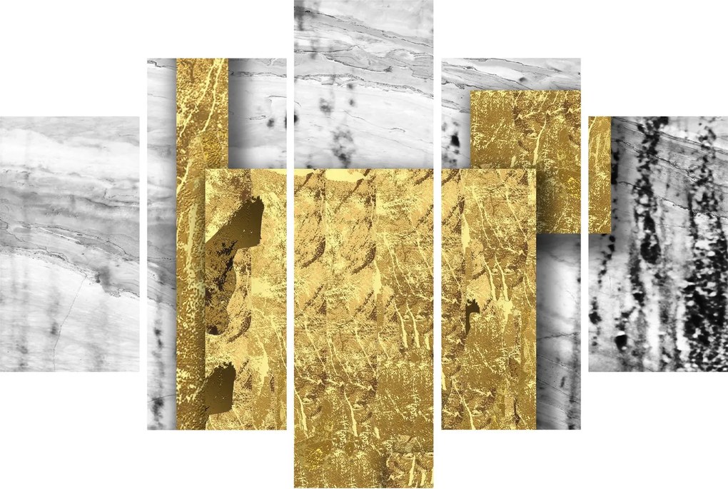 Kép - Arany négyzetek N⁰1 (150x105 cm)