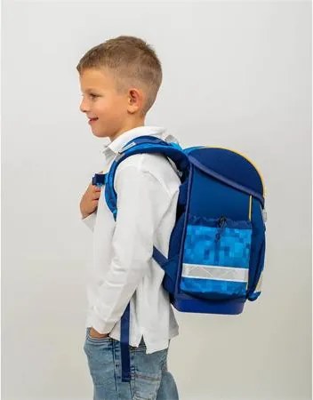 Iskolatáska, fémcsat, BELMIL Classy Bulldozer, munkagép (BL40313AG24F)