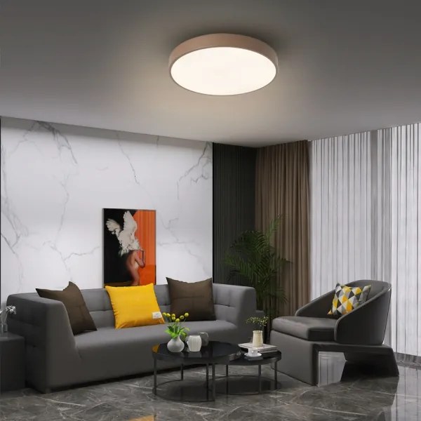 Brilagi - Dimmelhető LED mennyezeti lámpa POOL LED/36W/230V 3000-6000K 30 cm barna + távirányító