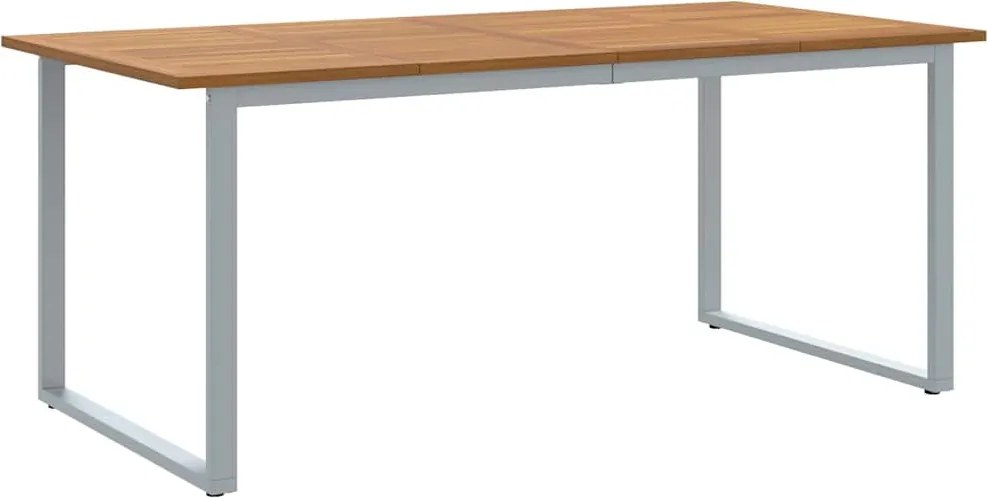 vidaXL Kerti Asztal Szürke 180 x 90 x 75 cm Tömör Akácfa