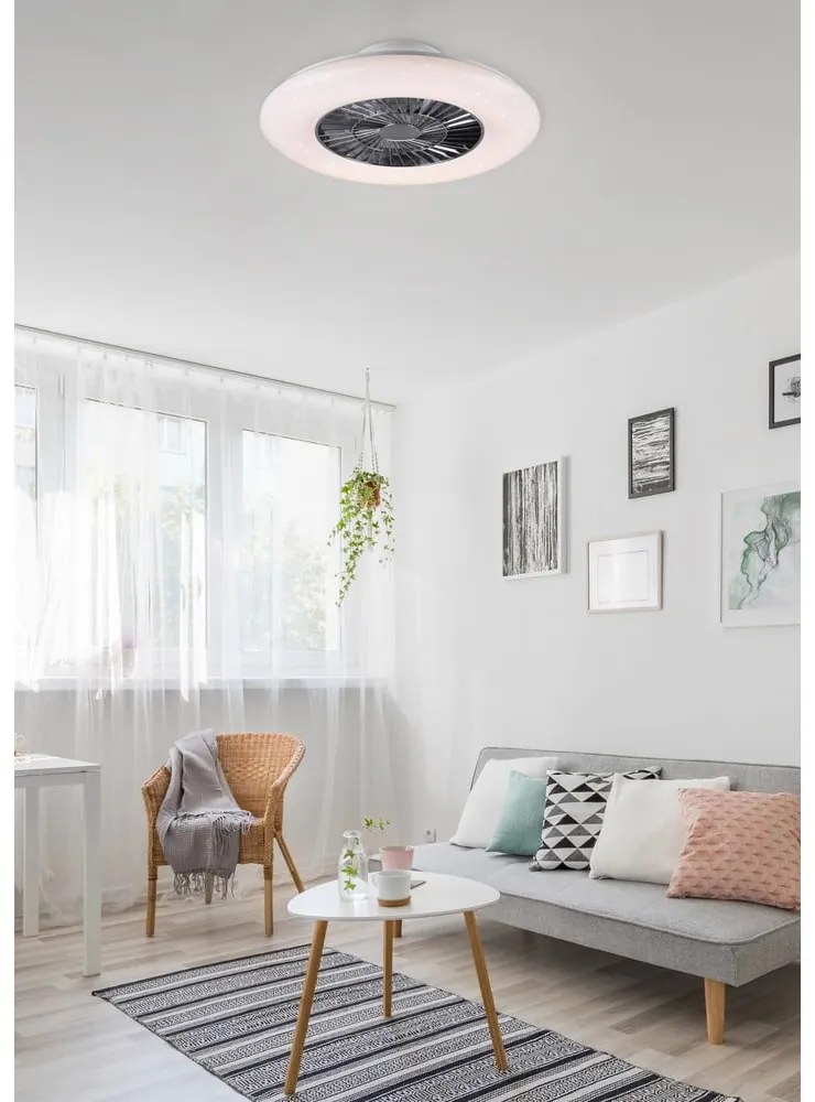 Fehér-ezüstszínű LED mennyezeti lámpa Visby – Trio