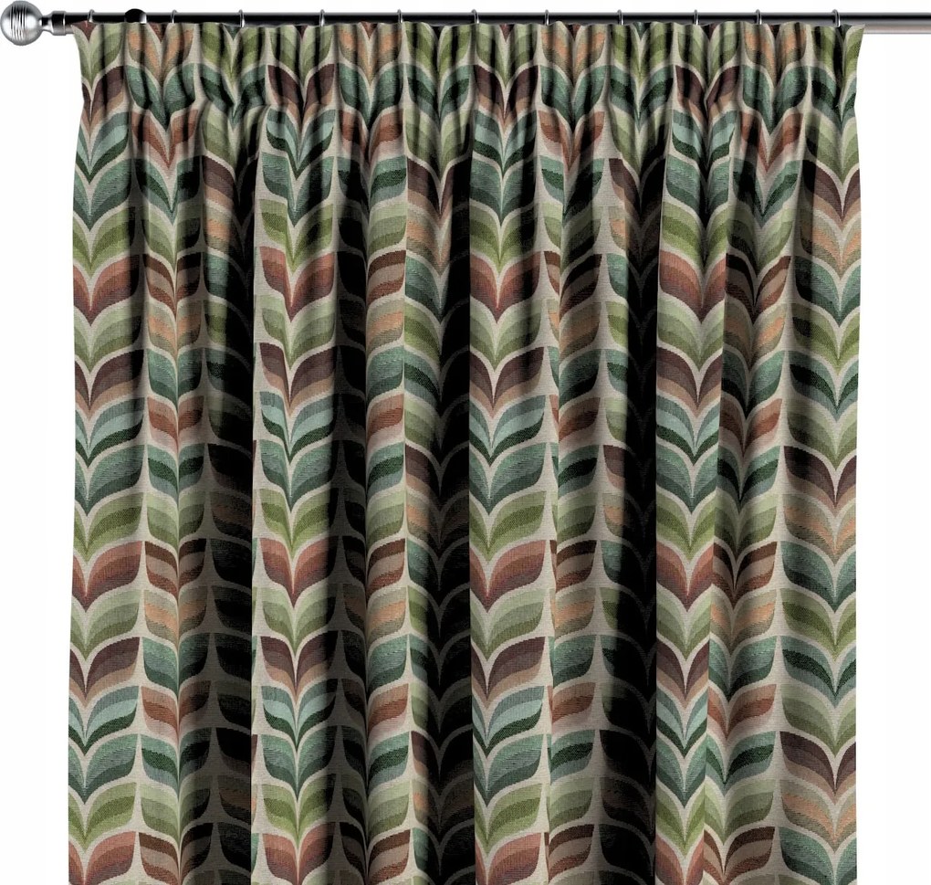 Dekoria Függöny ráncoló szalaggal 1 db 130x260cm barna árnyalatok