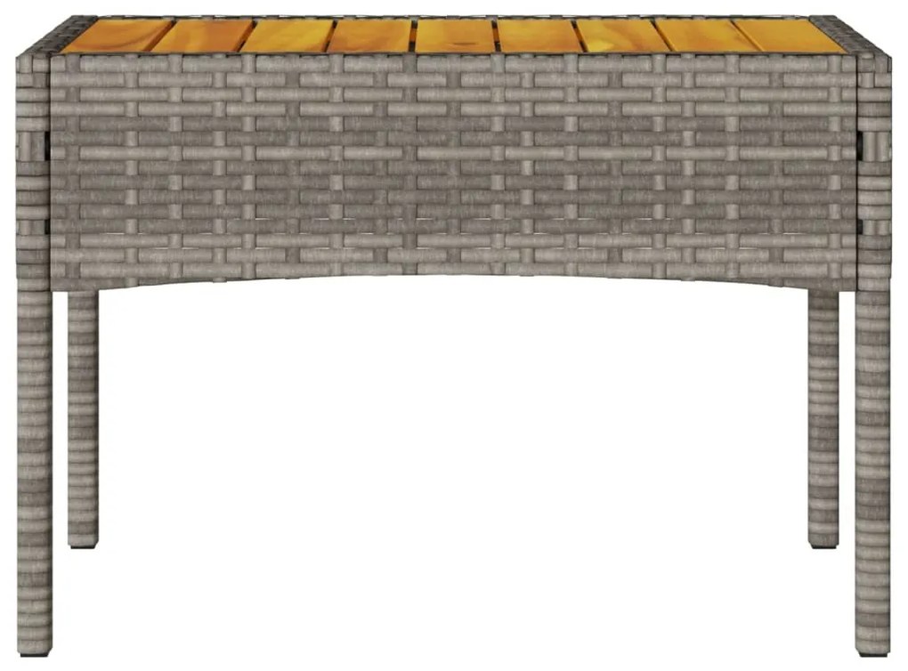 2 személyes szürke polyrattan kerti pad párnákkal és asztallal