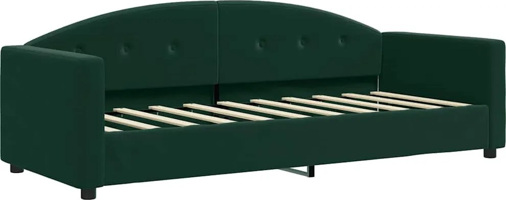 vidaXL sötétzöld bársony kanapéágy 80 x 200 cm