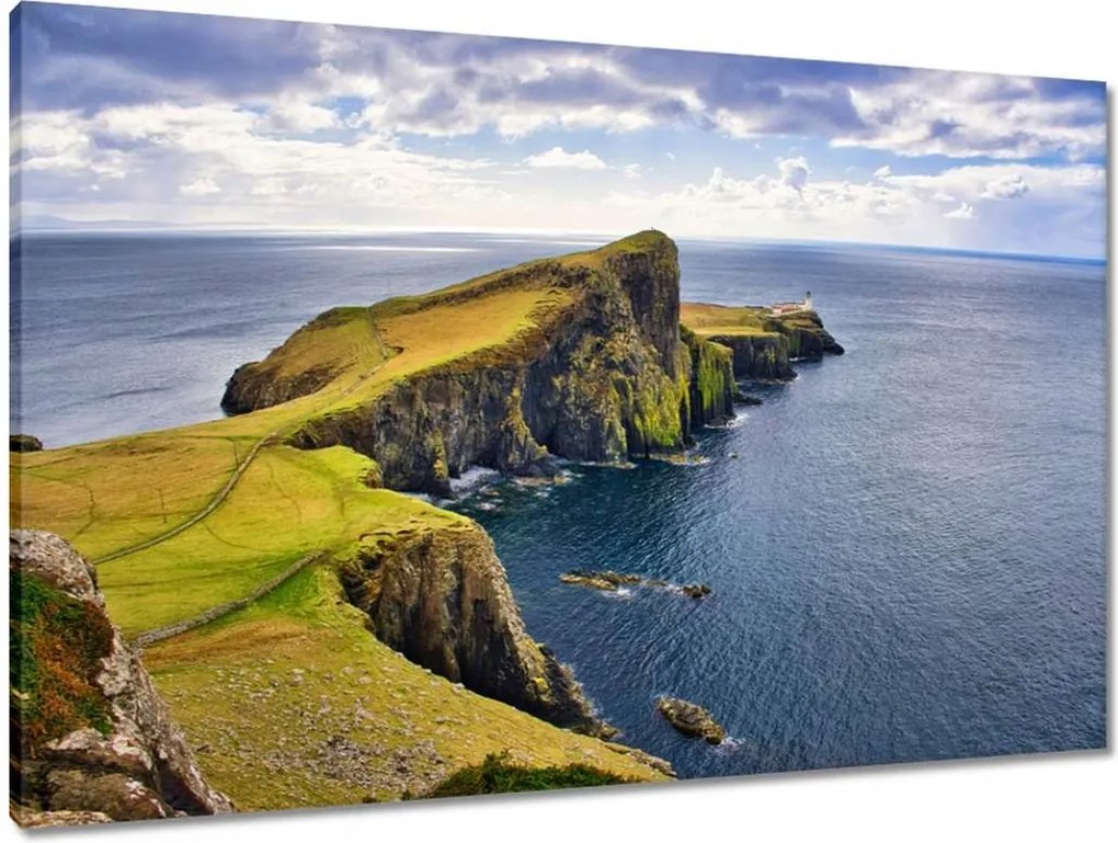 Vászonkép 90x60 Világítótorony Tengerparti kilátás Tenger Nyaralás