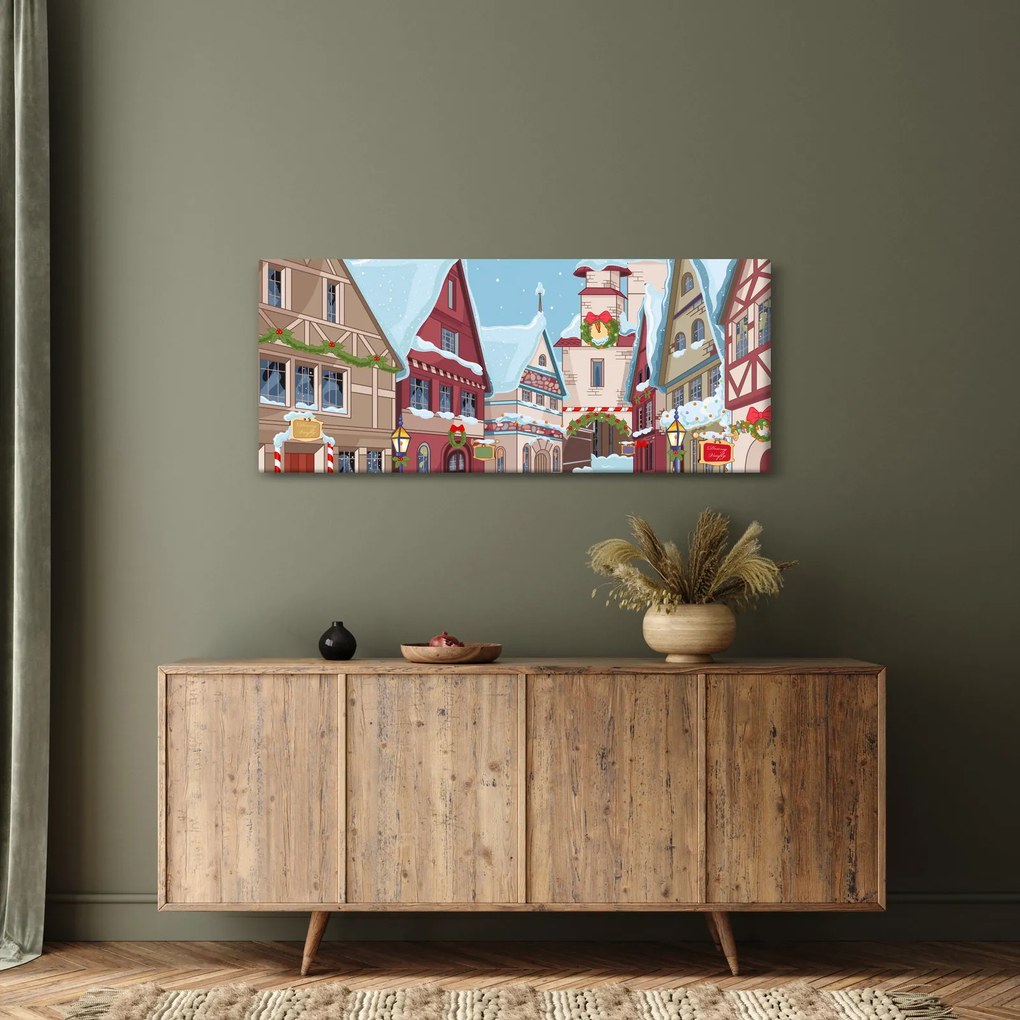 Kép - téli sikátor (120x50 cm)