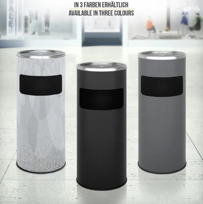 Szemeteskuka hamutartóval 30 L antracit