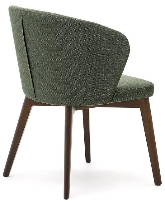 Sötétzöld kárpitozott étkezőfotel Darice – Kave Home